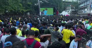 ব্রাজিলের খেলা উপলক্ষে উৎসবমুখর ছিল টিএসসি